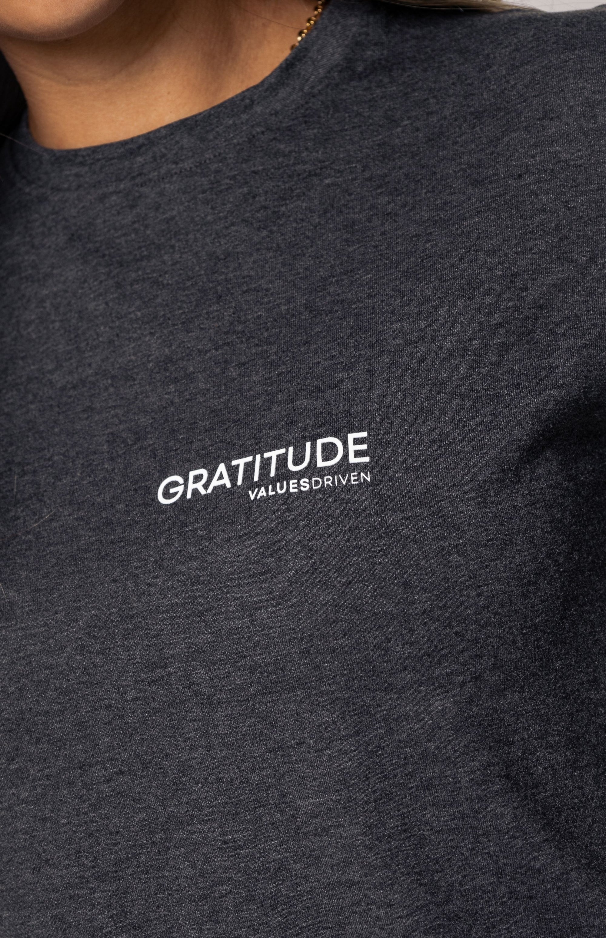 Gratitude Crop Top Gray
