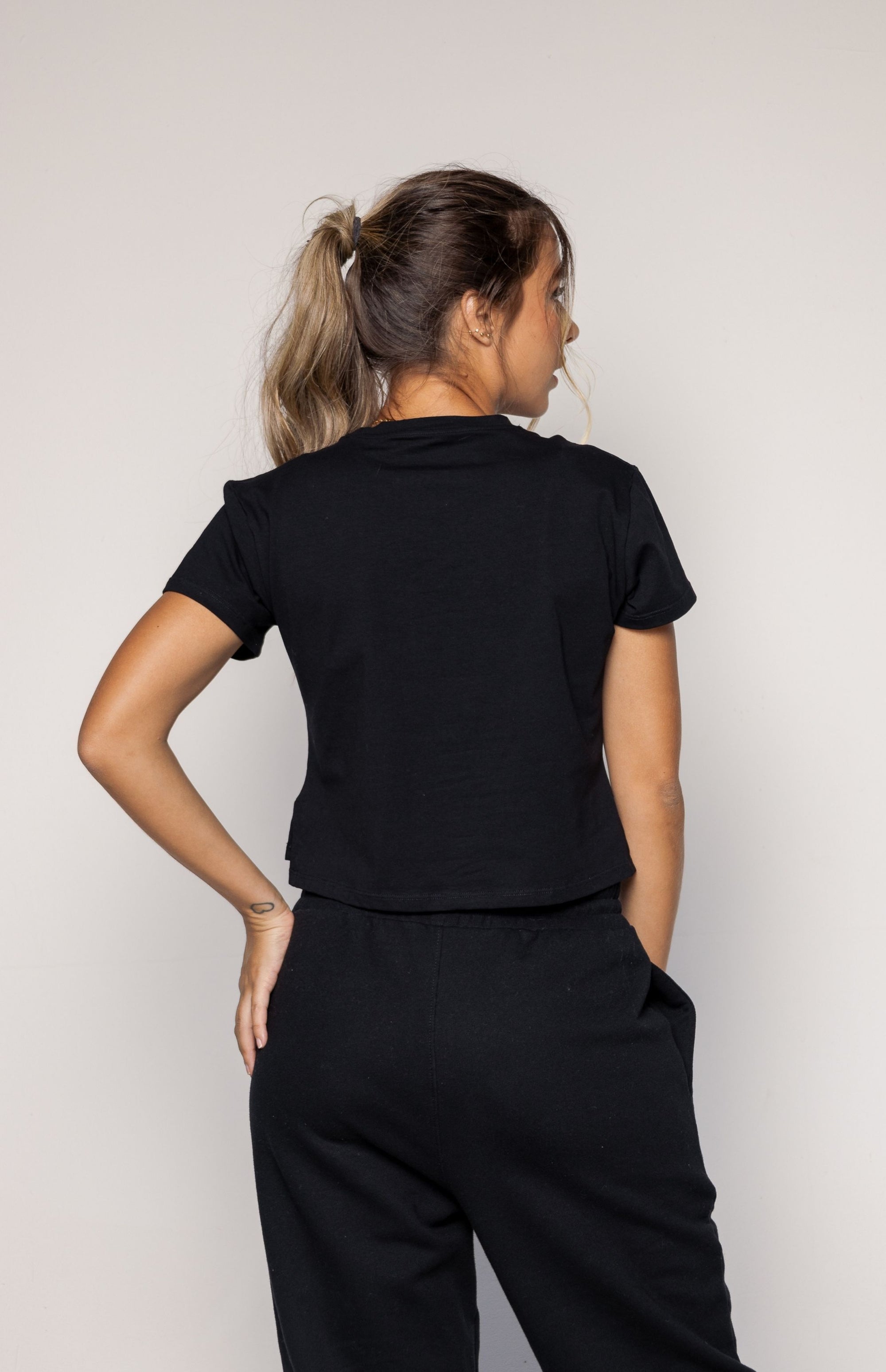 Respect Crop Top Black