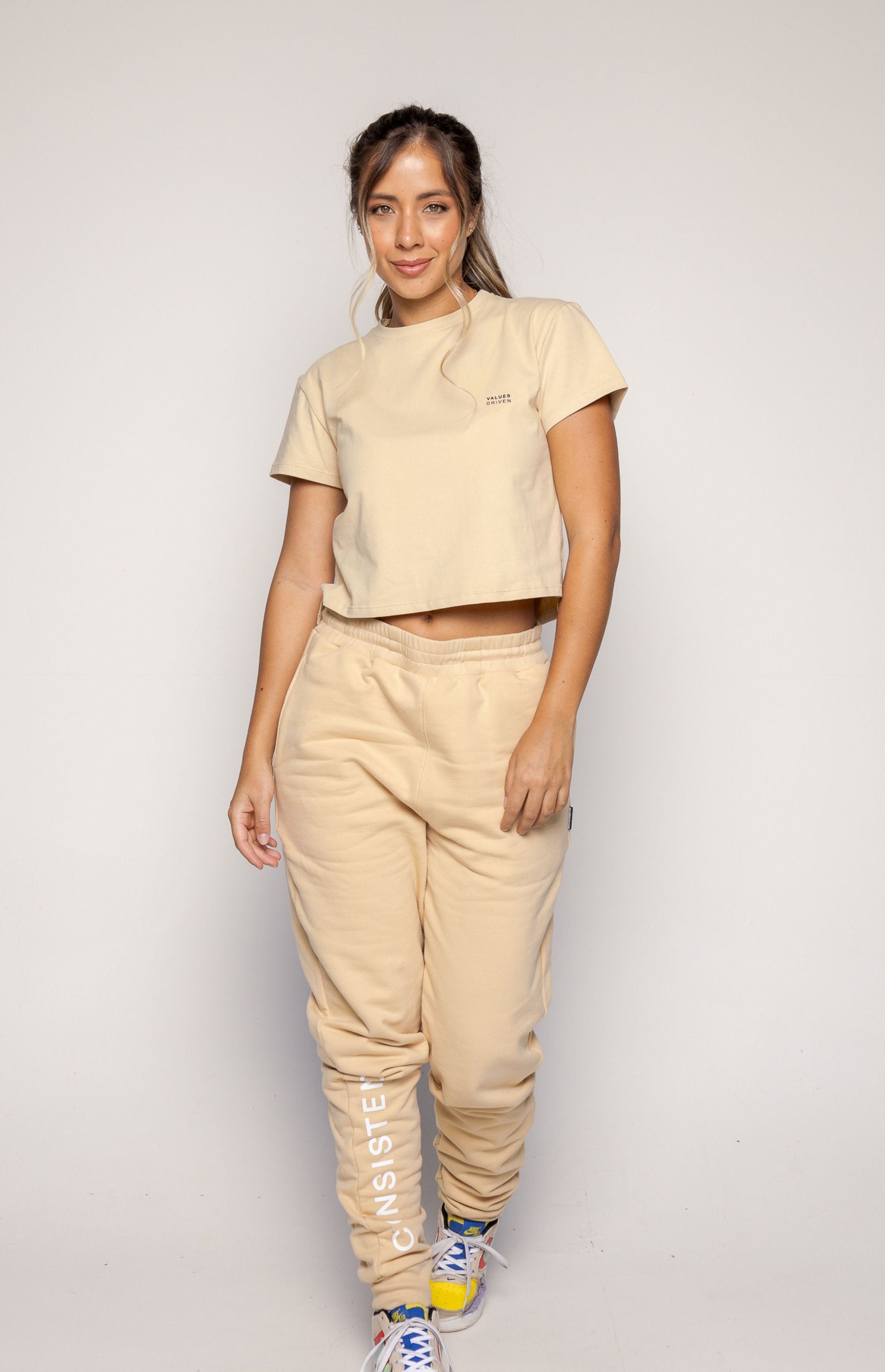 Consistency Crop Top Beige