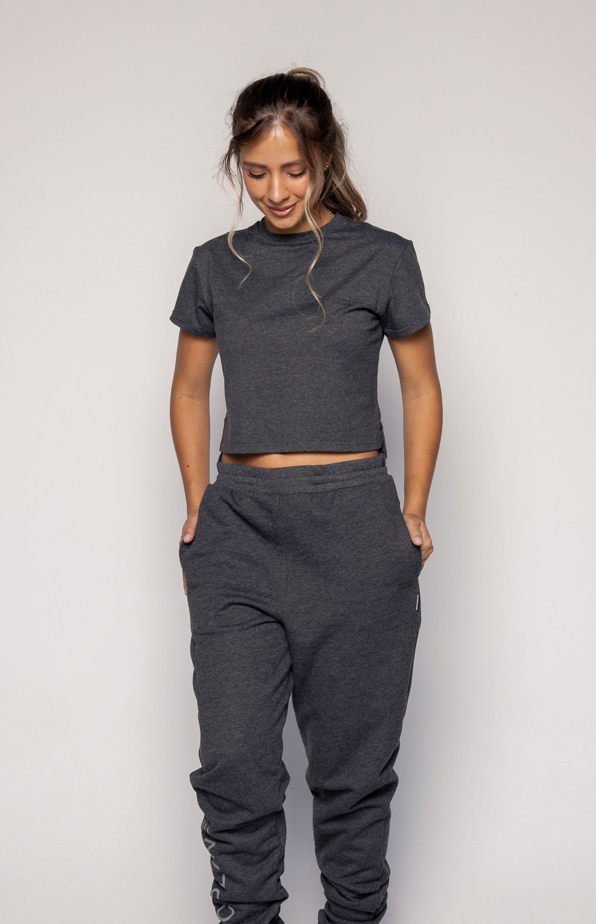 Discipline Crop Top Gray