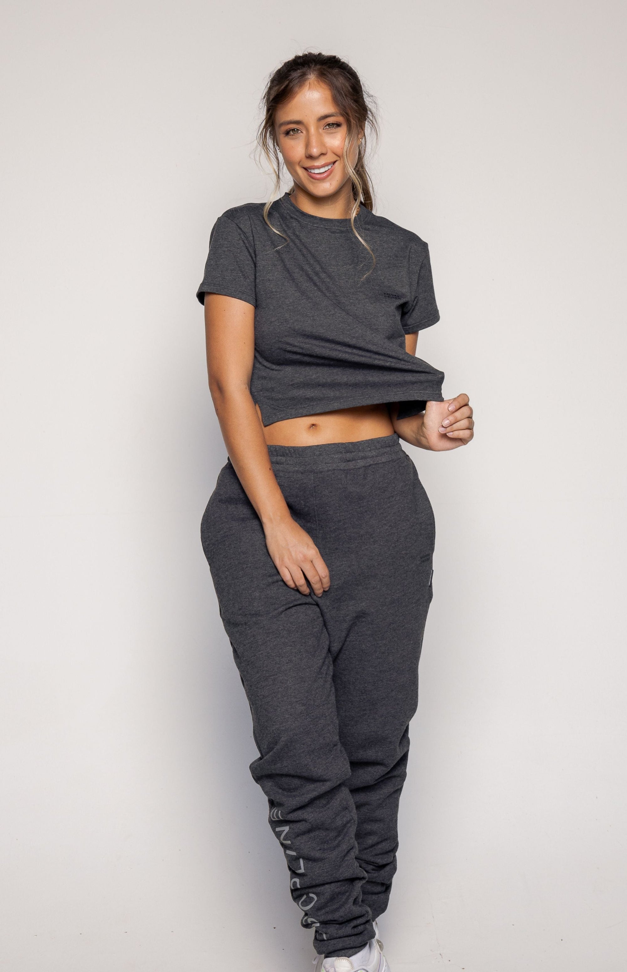 Discipline Crop Top Gray