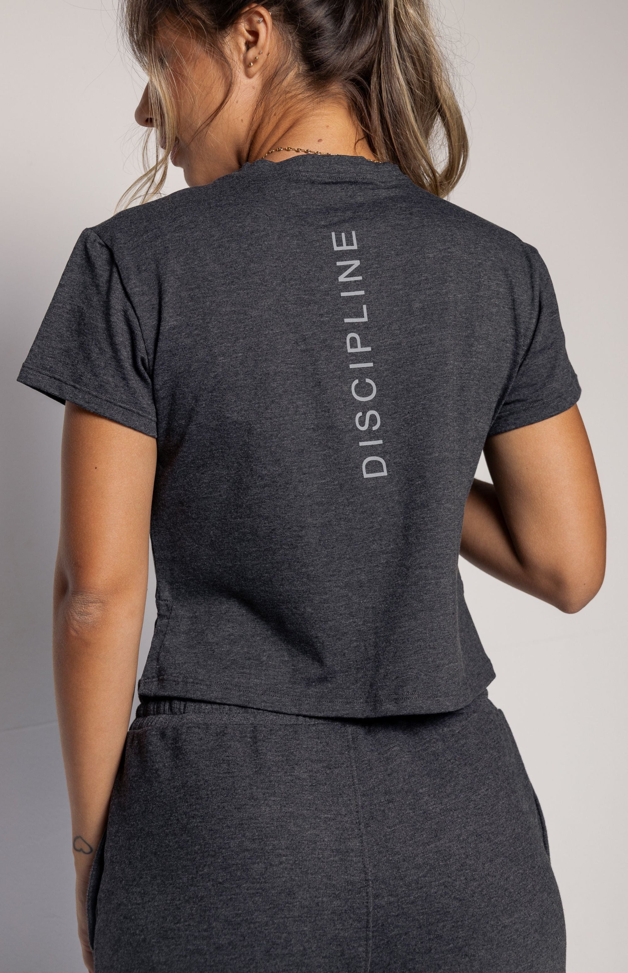 Discipline Crop Top Gray