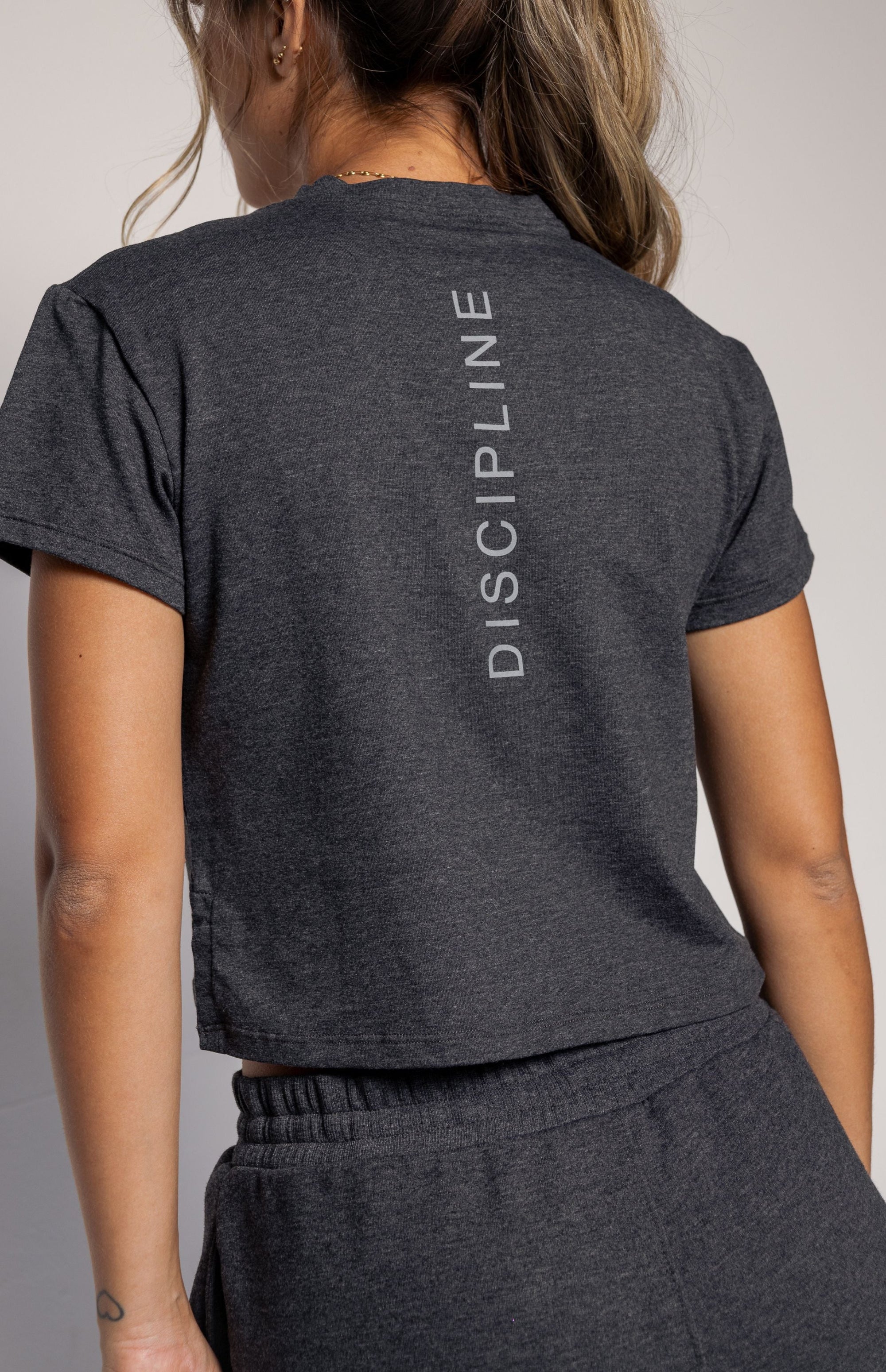 Discipline Crop Top Gray