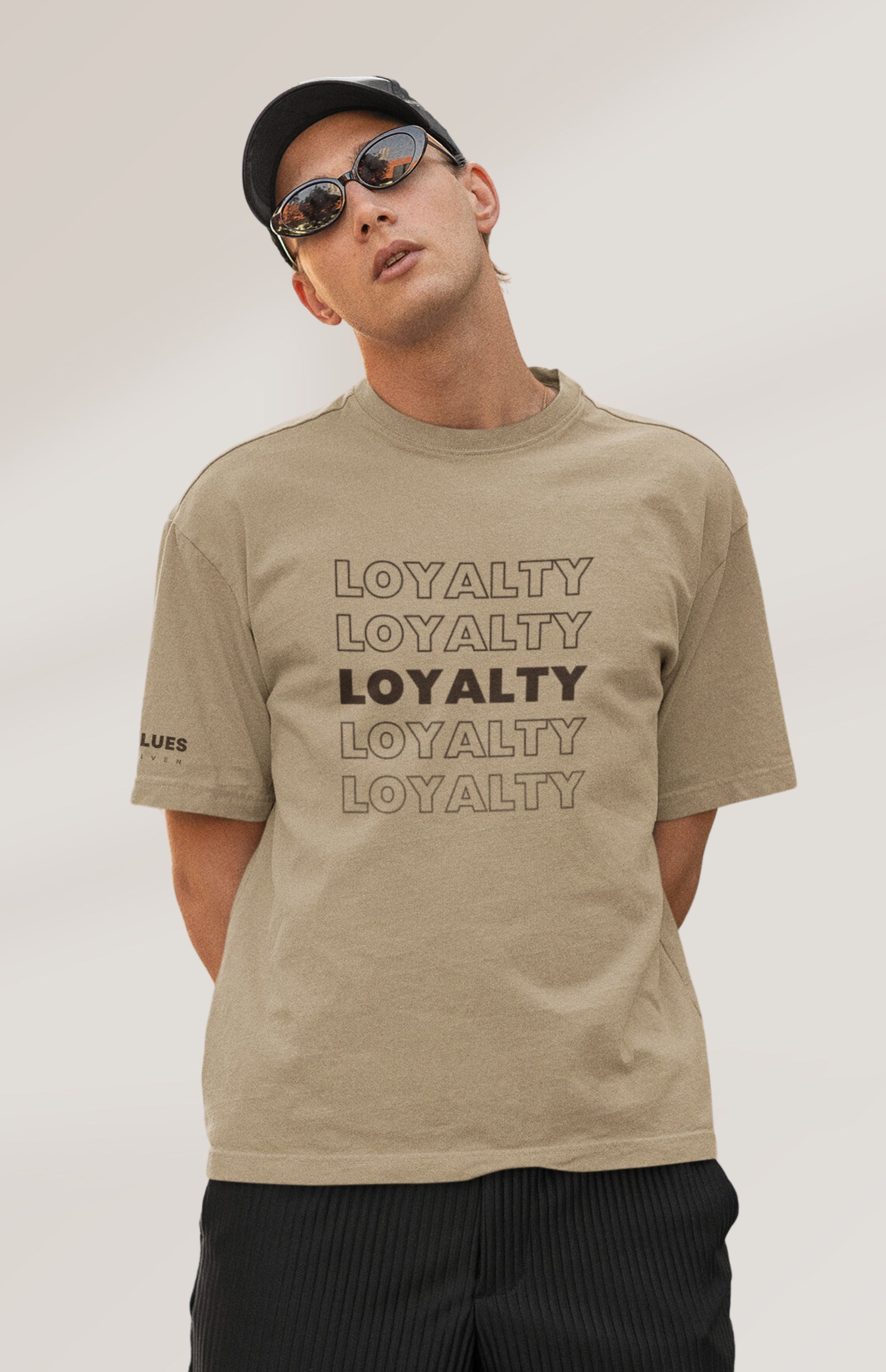 Loyalty Echo Oversized tee - Khaki