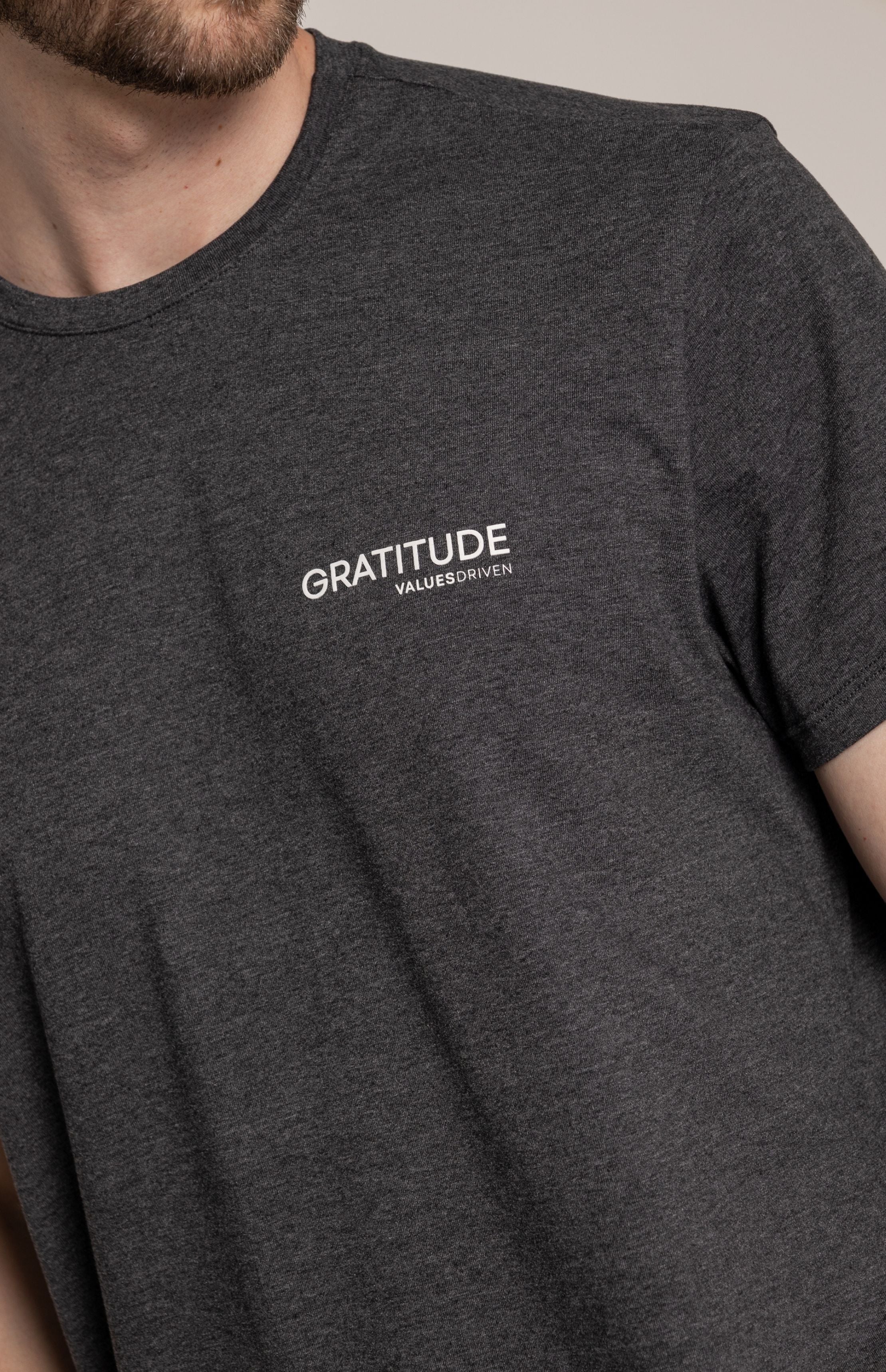 Gratitude T-Shirt Gray – Values Driven