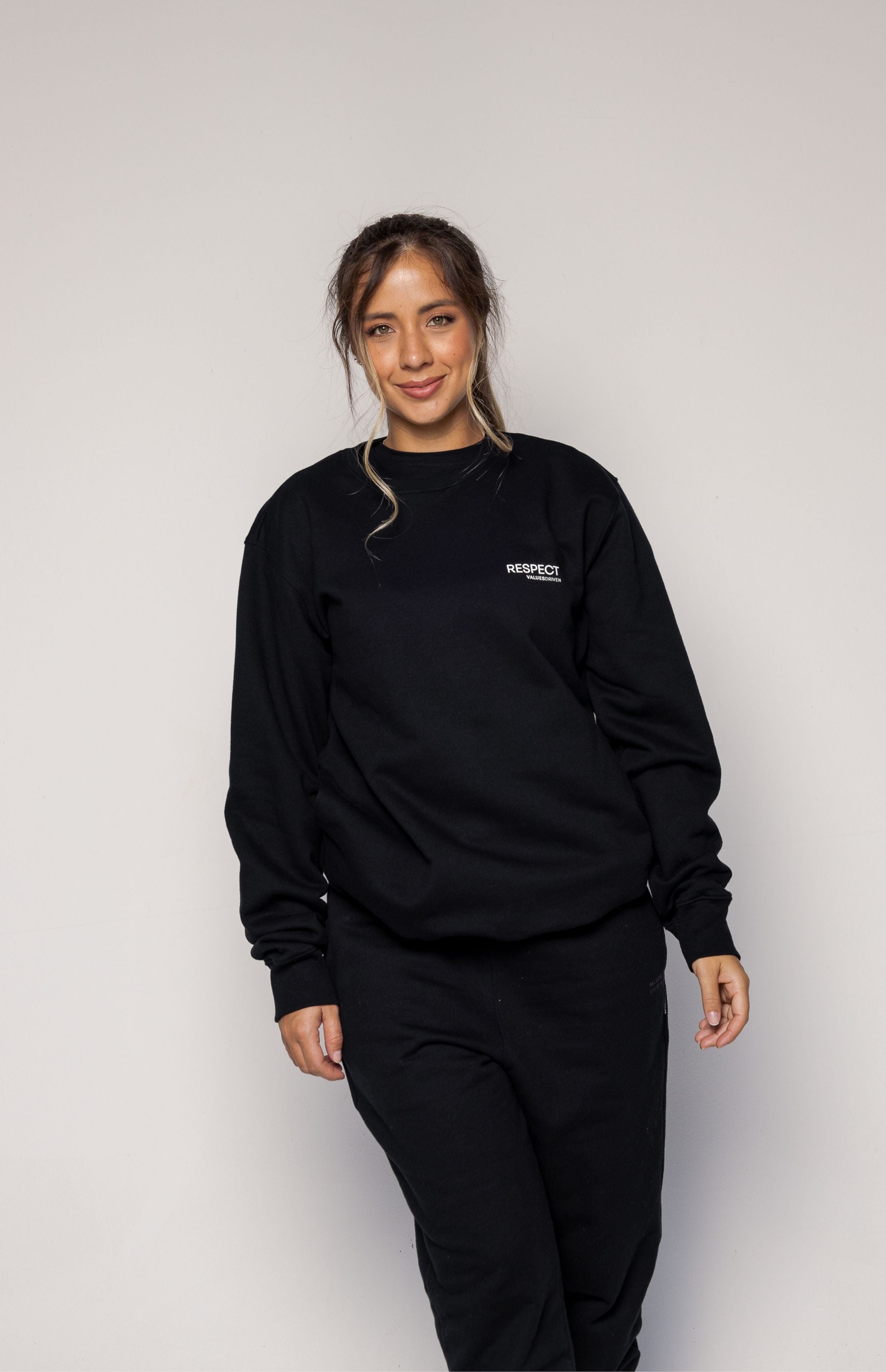 Respect Crewneck Black – Values Driven