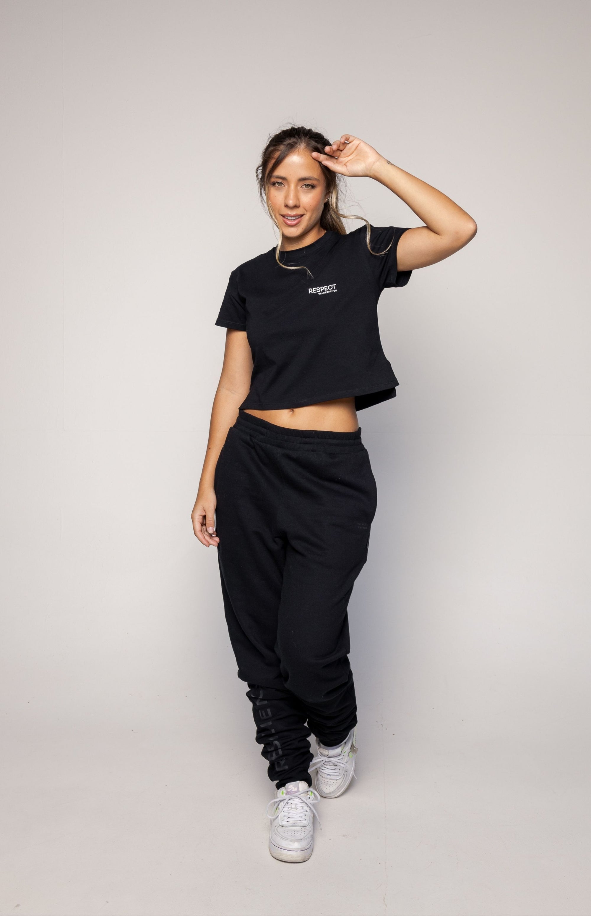 Respect Crop Top Black