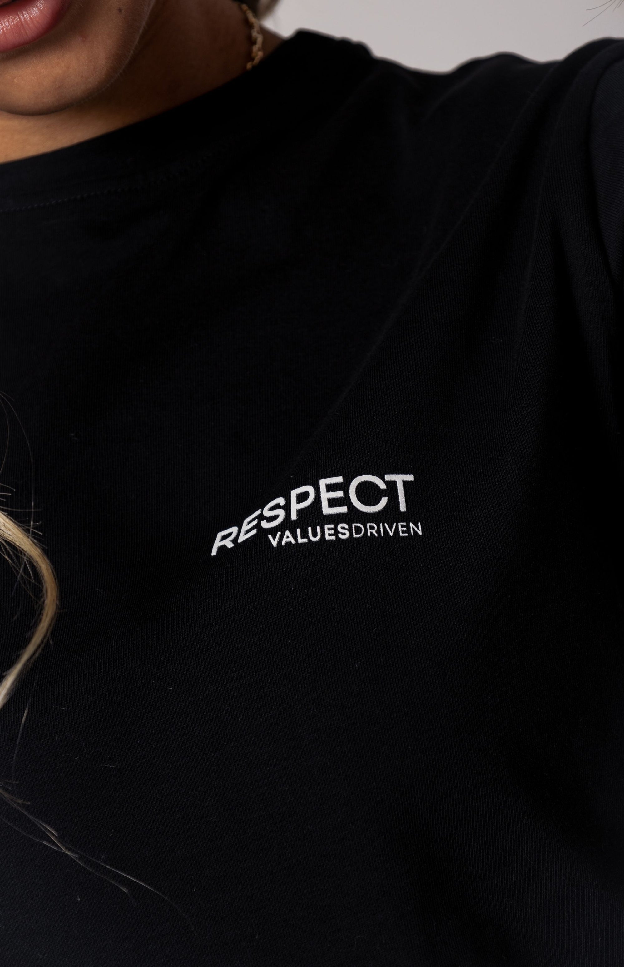 Respect Crop Top Black