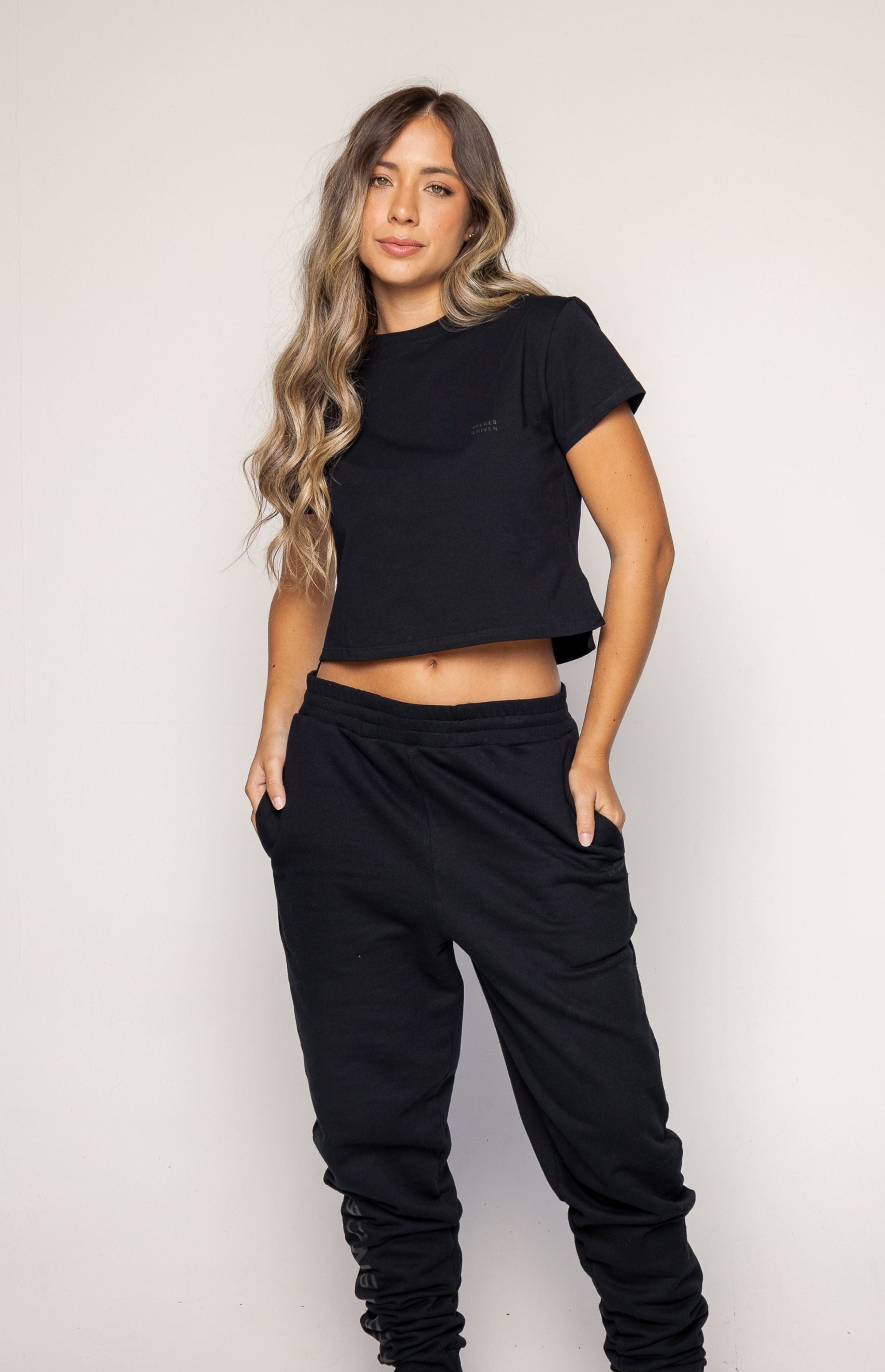 Resilience Crop Top Black